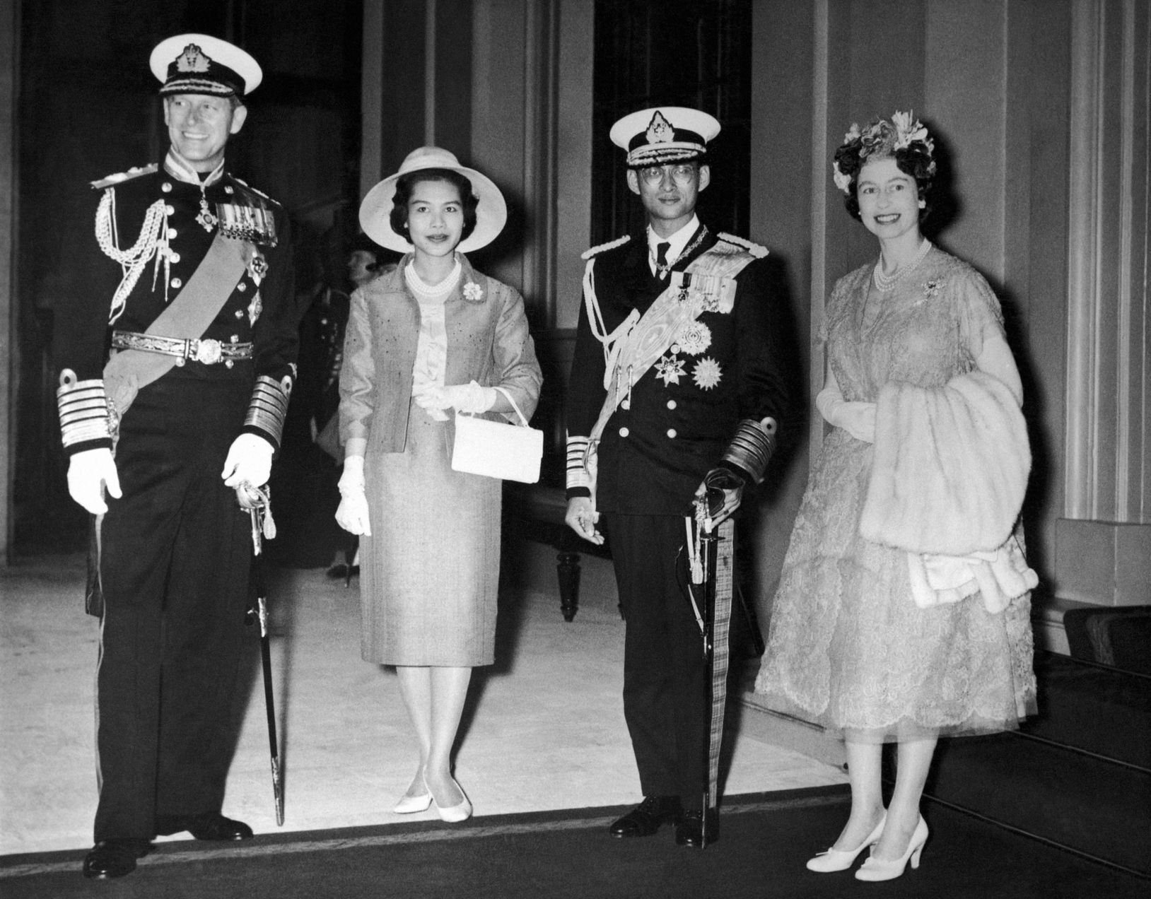 Great Britain London Queen Elizabeth II and Prince Philip with Thailand Royals